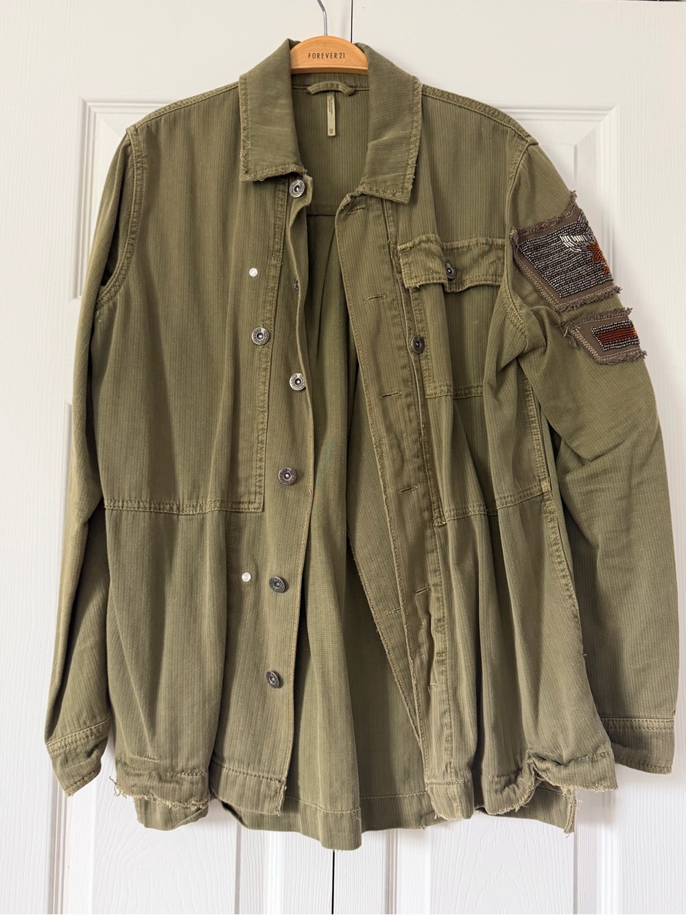 Free People Olive Utility Jacket